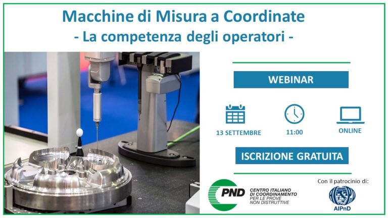 WEBINAR – MACCHINE DI MISURA A COORDINATE