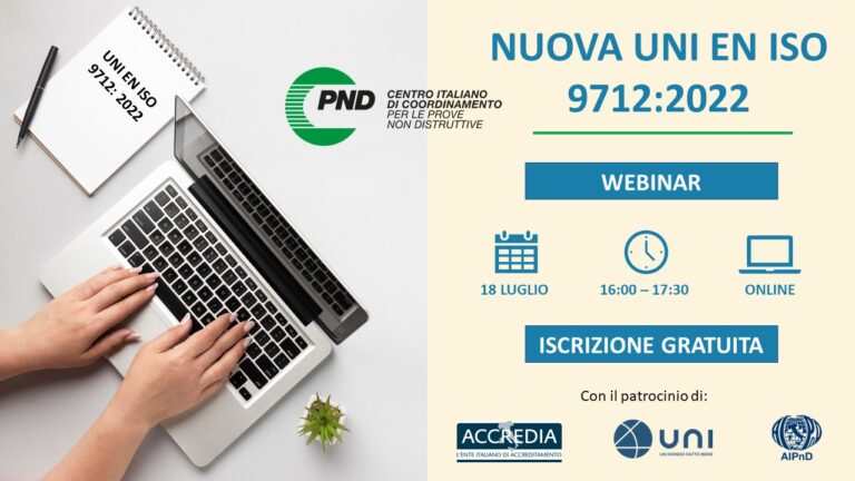 WEBINAR – NUOVA UNI EN ISO 9712:2022