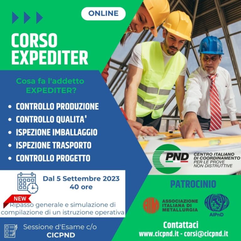 CORSO EXPEDITER – LIVELLO 2