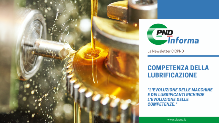 COMPETENZA DELLA LUBRIFICAZIONE